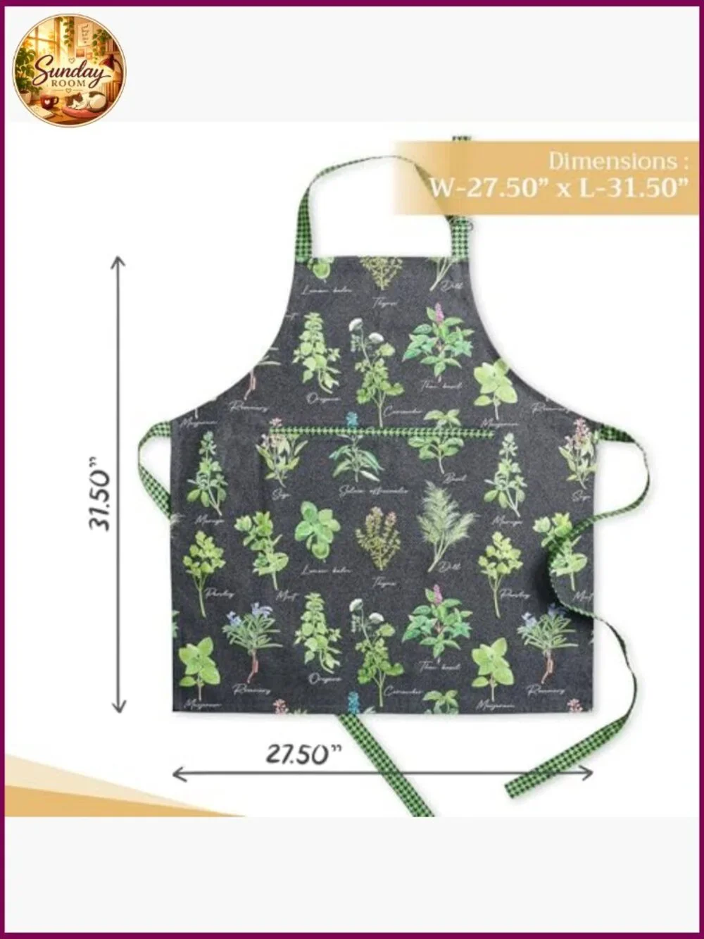100% Cotton Unisex Apron with Pocket Kitchen Chef Apron